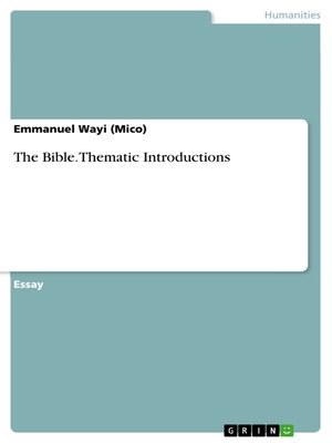cover image of The Bible. Thematic Introductions